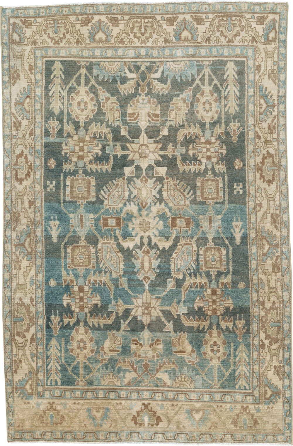 Vintage Persian Malayer Accent Rug, No.26956 - Gsblank