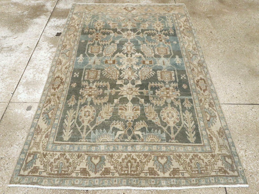 Vintage Persian Malayer Accent Rug, No.26956 - Gsblank