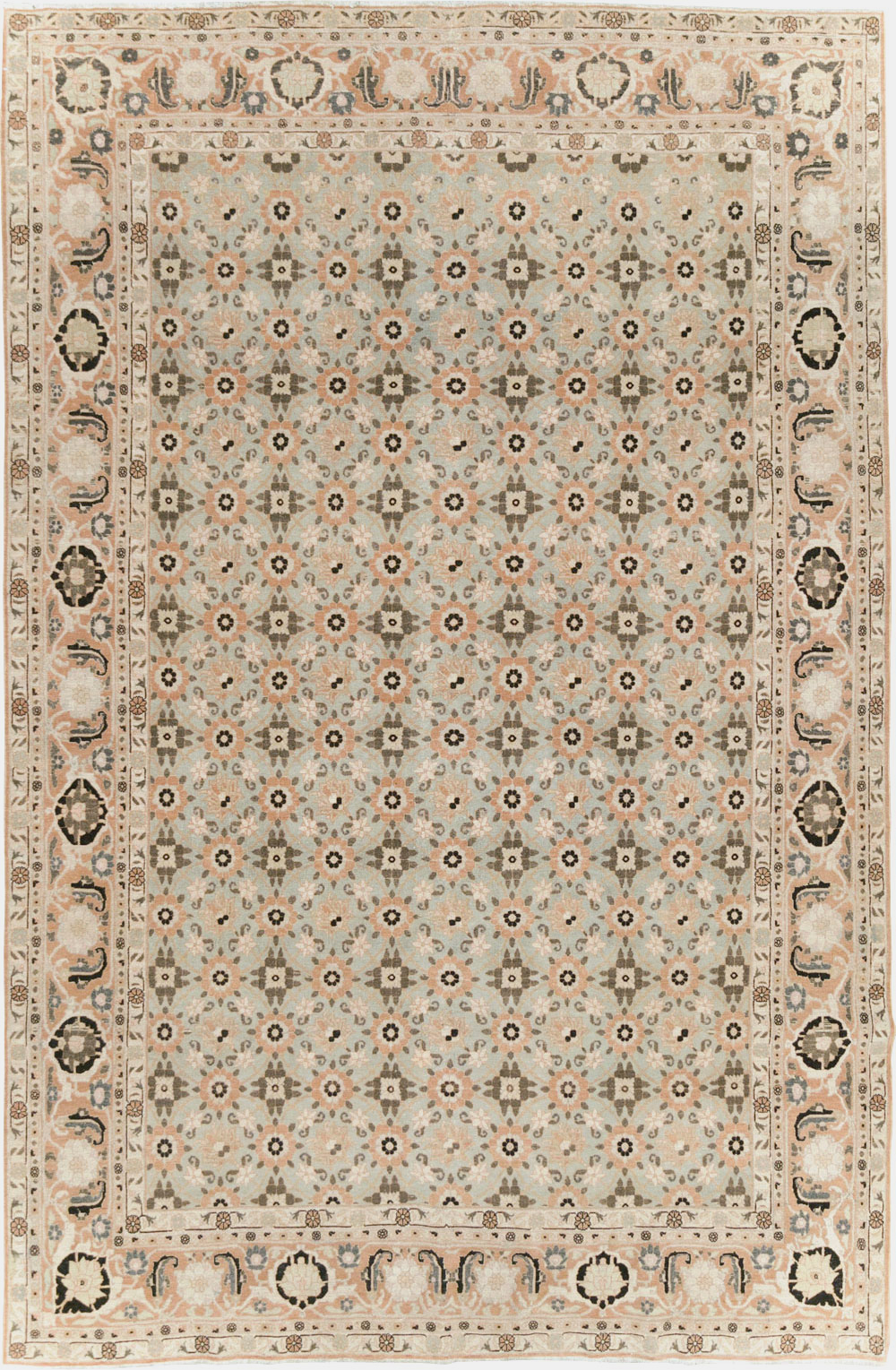 Vintage Persian Veramin Accent Carpet, No.26961 - Gsblank
