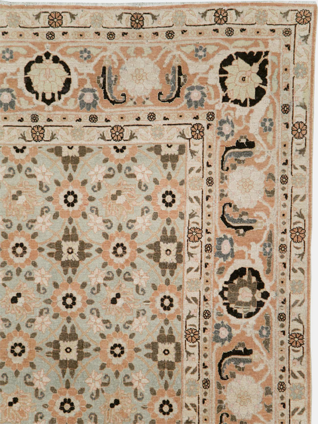 Vintage Persian Veramin Accent Carpet, No.26961 - Gsblank