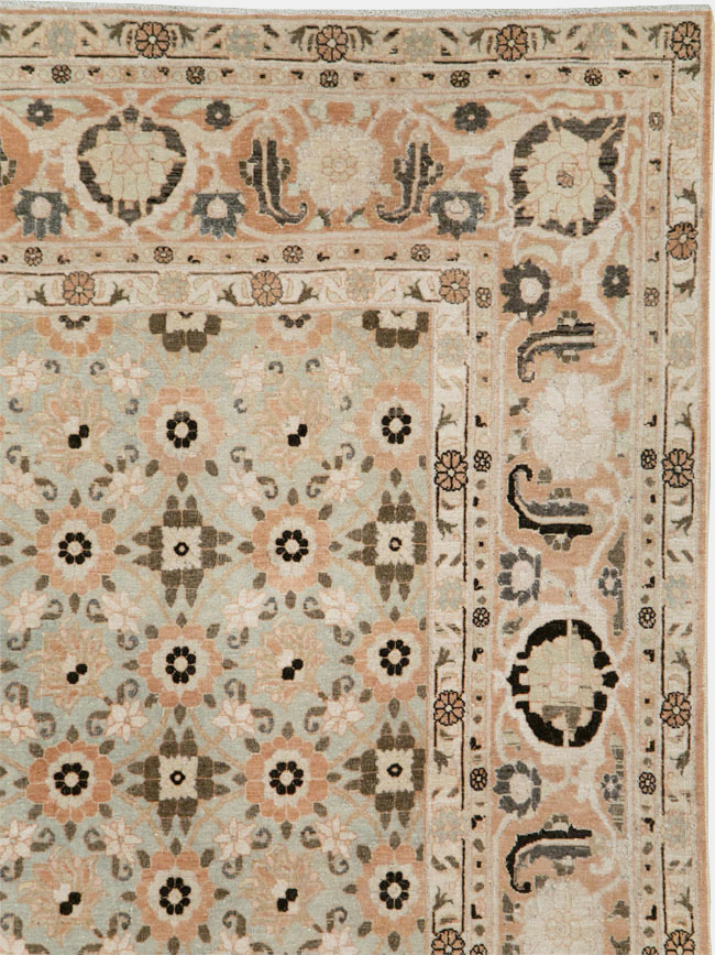 Vintage Persian Veramin Accent Carpet, No.26961 - Gsblank