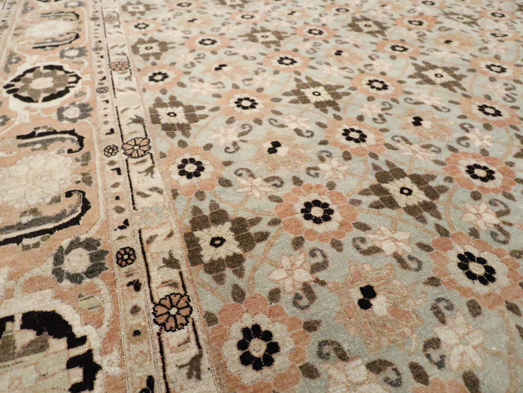 Vintage Persian Veramin Accent Carpet, No.26961 - Gsblank