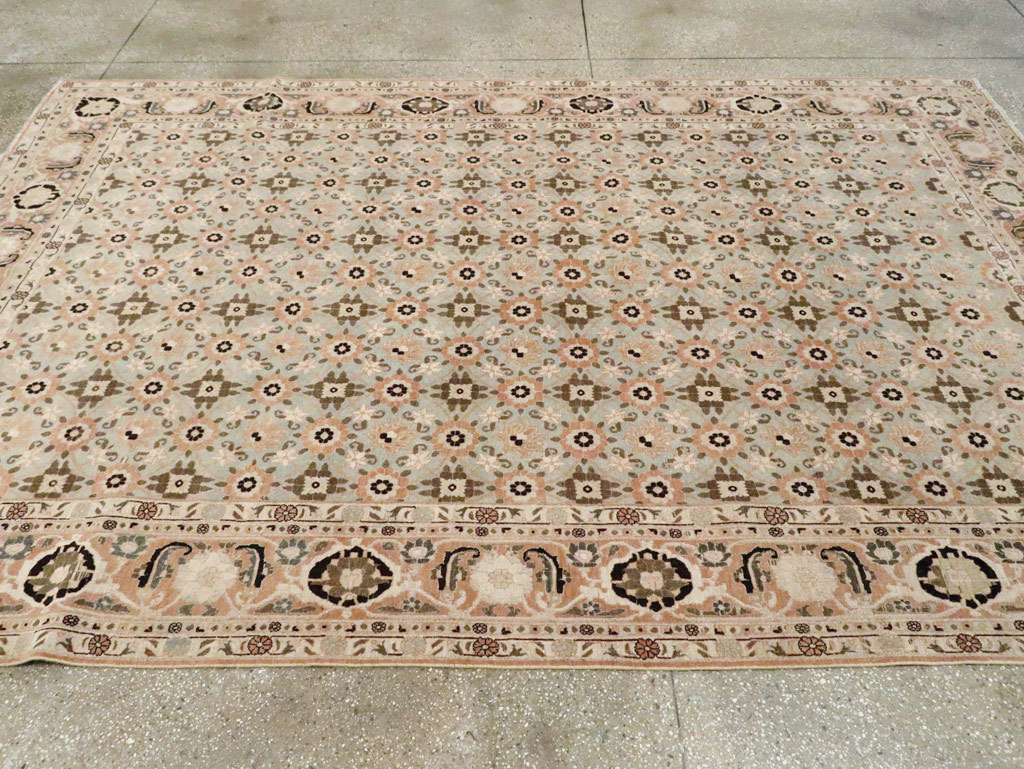 Vintage Persian Veramin Accent Carpet, No.26961 - Gsblank