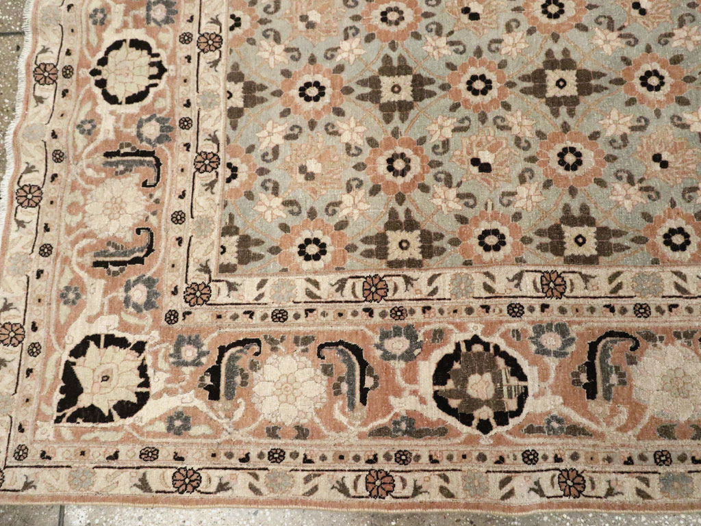 Vintage Persian Veramin Accent Carpet, No.26961 - Gsblank