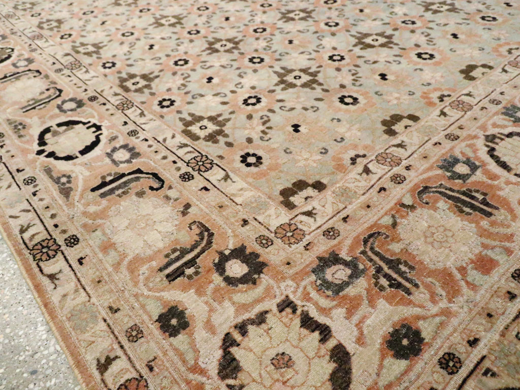 Vintage Persian Veramin Accent Carpet, No.26961 - Gsblank