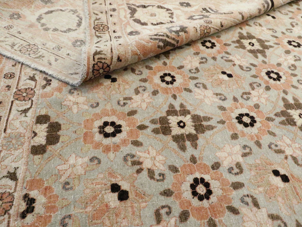 Vintage Persian Veramin Accent Carpet, No.26961 - Gsblank