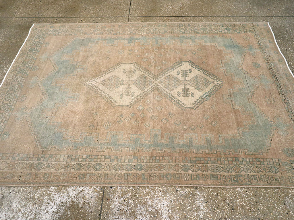 Vintage Persian Afshar Accent Rug, No.26971 - Gsblank