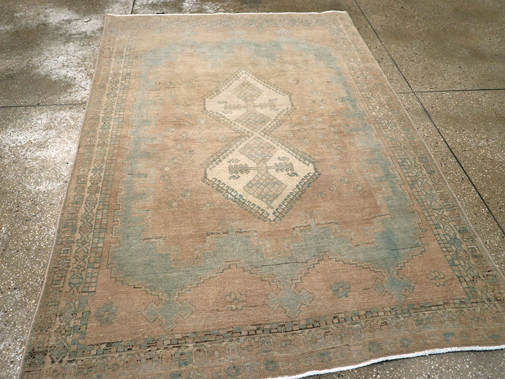 Vintage Persian Afshar Accent Rug, No.26971 - Gsblank
