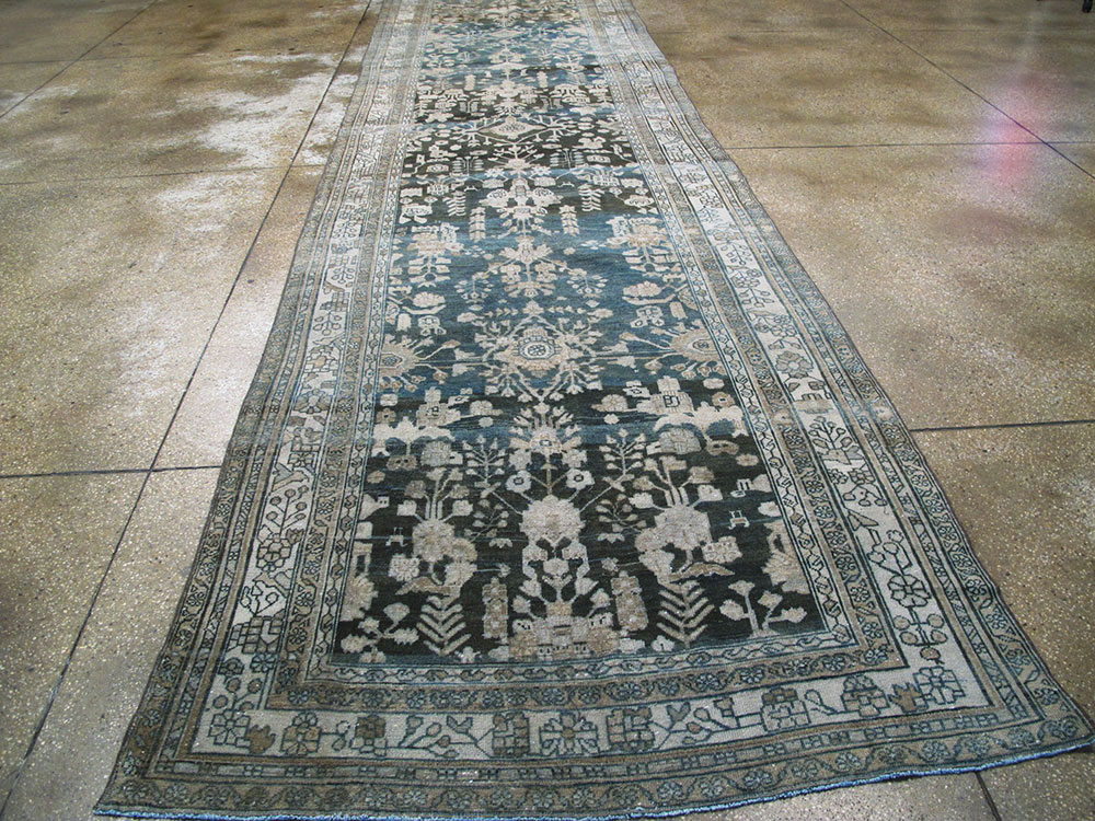 Antique Persian Malayer Wide Gallery Runner, No.26977 - Gsblank