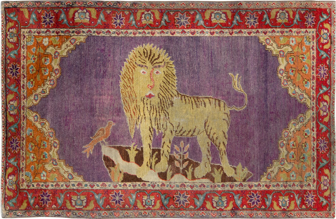 Vintage Anatolian Pictorial Rug, No.26981 - Gsblank