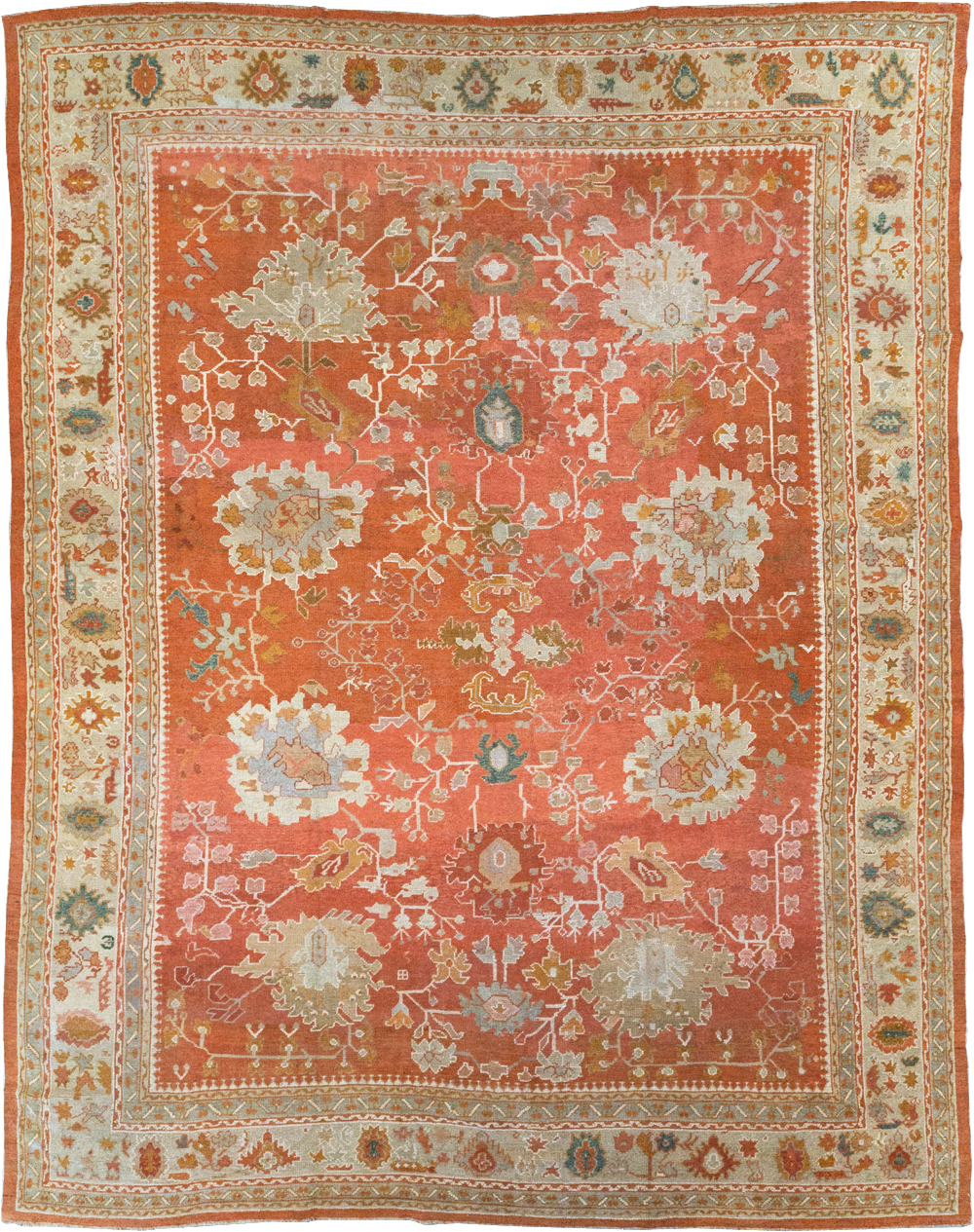 Antique Turkish Oushak Large Carpet, No.26986 - Gsblank