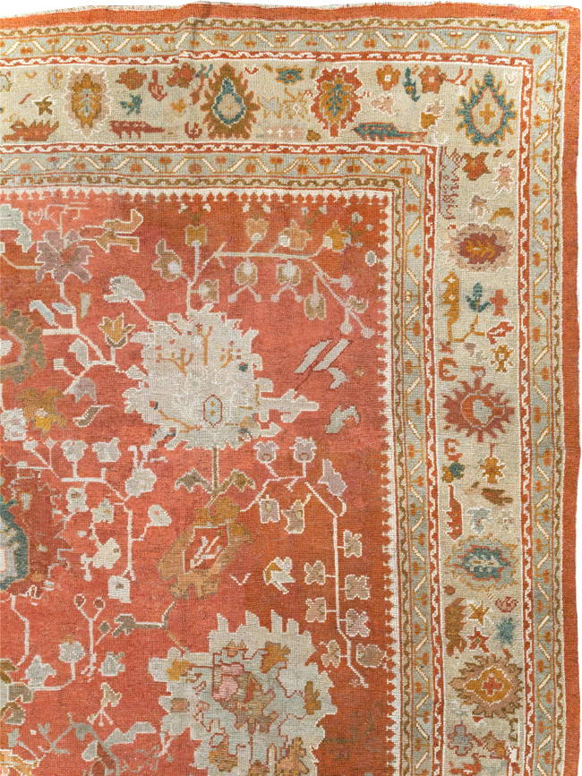 Antique Turkish Oushak Large Carpet, No.26986 - Gsblank