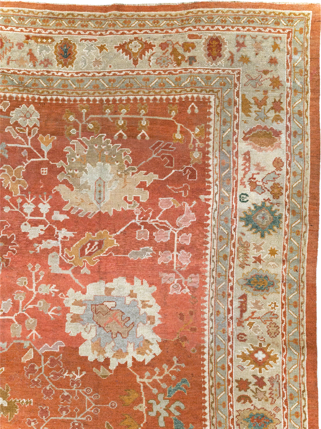 Antique Turkish Oushak Large Carpet, No.26986 - Gsblank