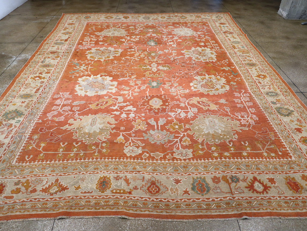 Antique Turkish Oushak Large Carpet, No.26986 - Gsblank
