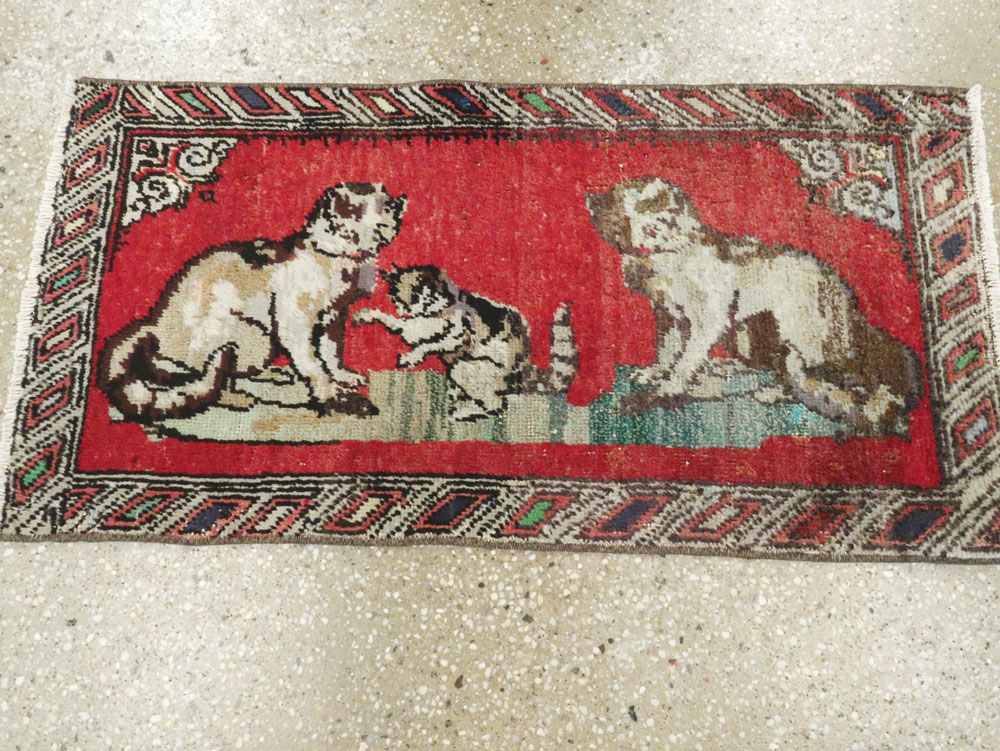 Vintage Turkish Anatolian Pictorial Rug, No.26987 - Gsblank