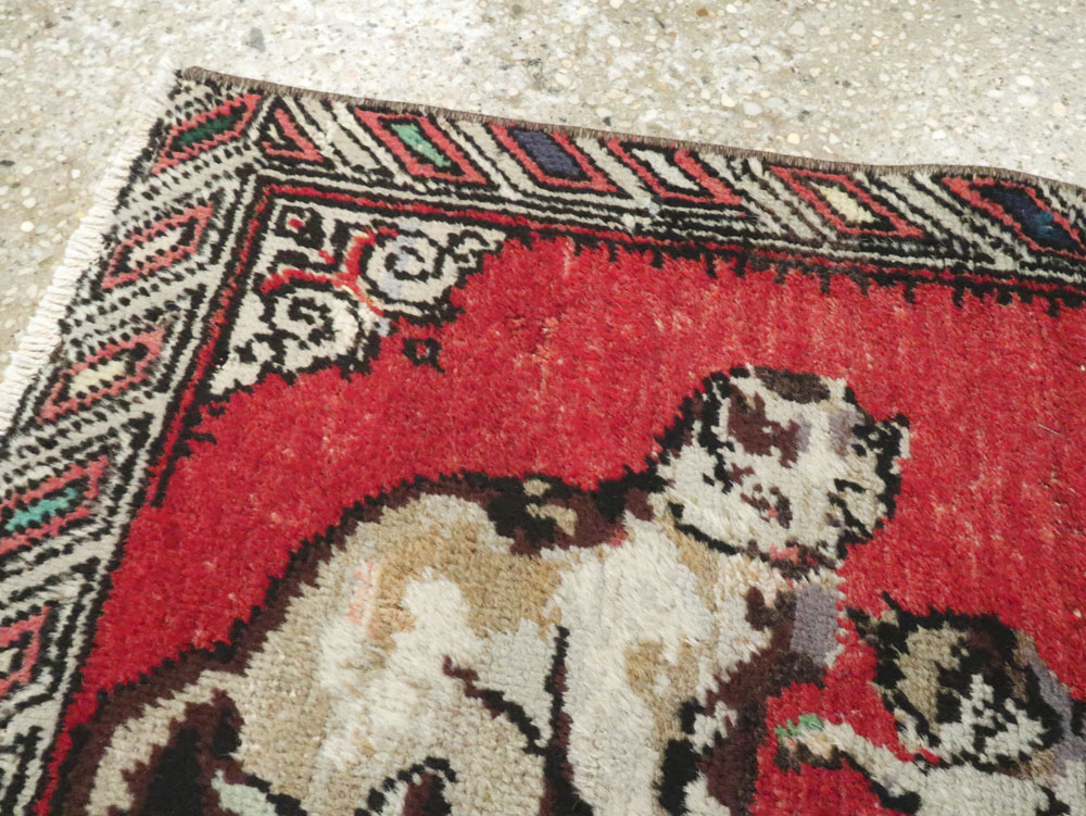 Vintage Turkish Anatolian Pictorial Rug, No.26987 - Gsblank