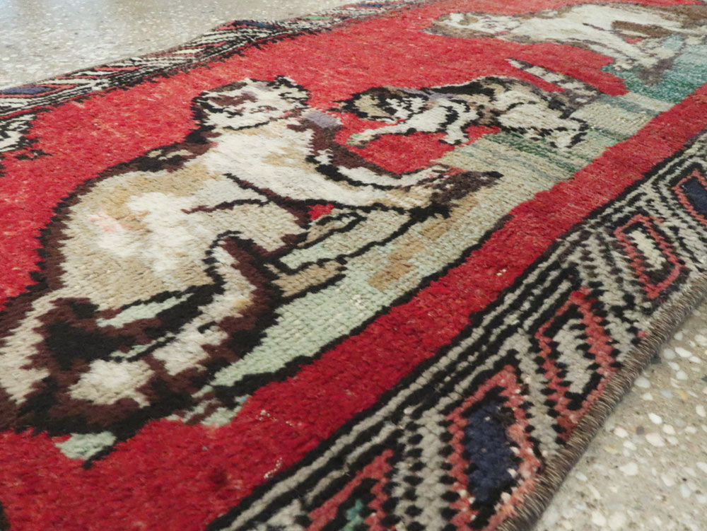 Vintage Turkish Anatolian Pictorial Rug, No.26987 - Gsblank