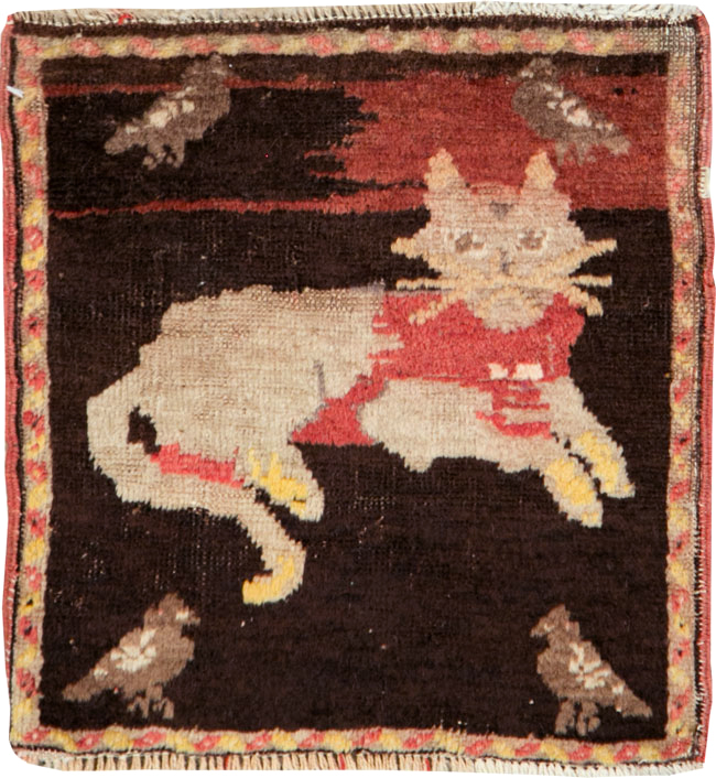 Vintage Russian Karabagh Pictorial Rug (Pair: 1 of 2), No.26988 - Gsblank