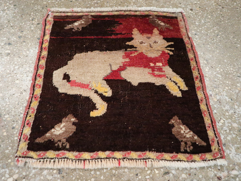 Vintage Russian Karabagh Pictorial Rug (Pair: 1 of 2), No.26988 - Gsblank