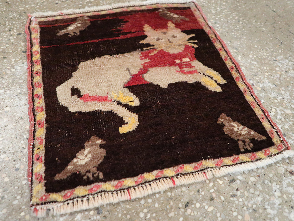Vintage Russian Karabagh Pictorial Rug (Pair: 1 of 2), No.26988 - Gsblank