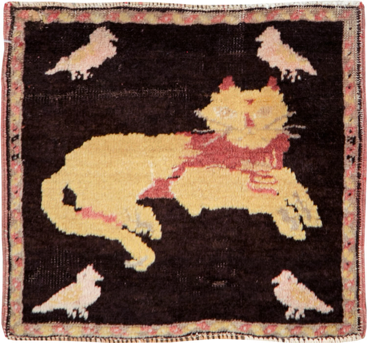 Vintage Russian Karabagh Pictorial Rug (Pair: 2 of 2), No.26989 - Gsblank