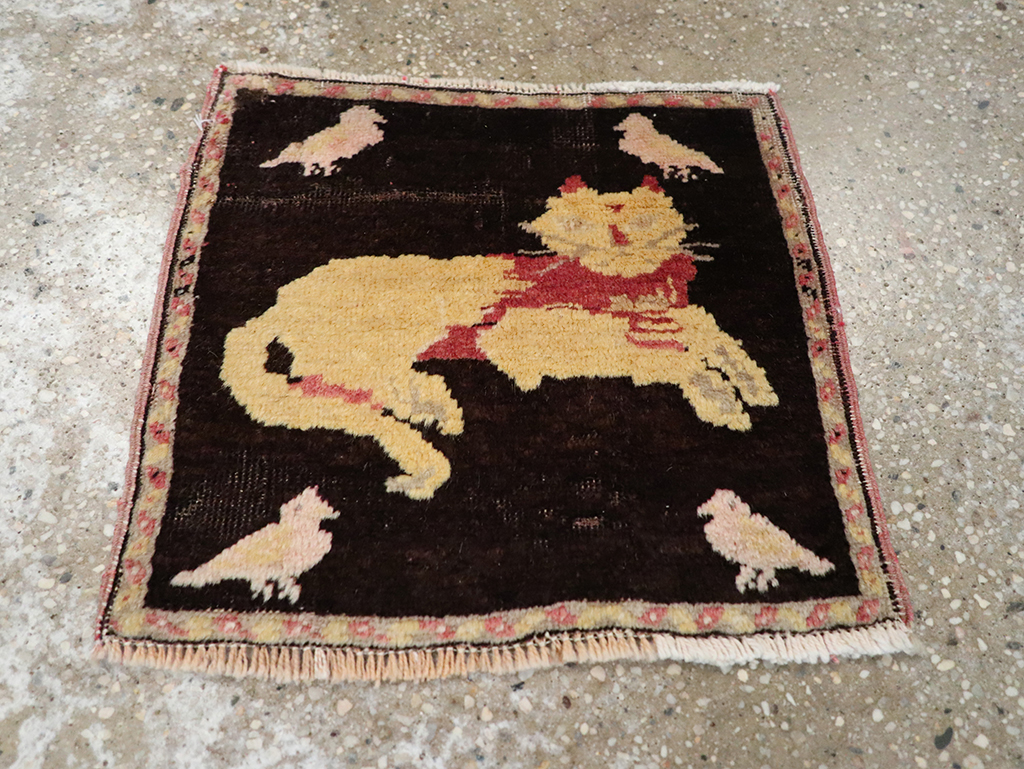 Vintage Russian Karabagh Pictorial Rug (Pair: 2 of 2), No.26989 - Gsblank