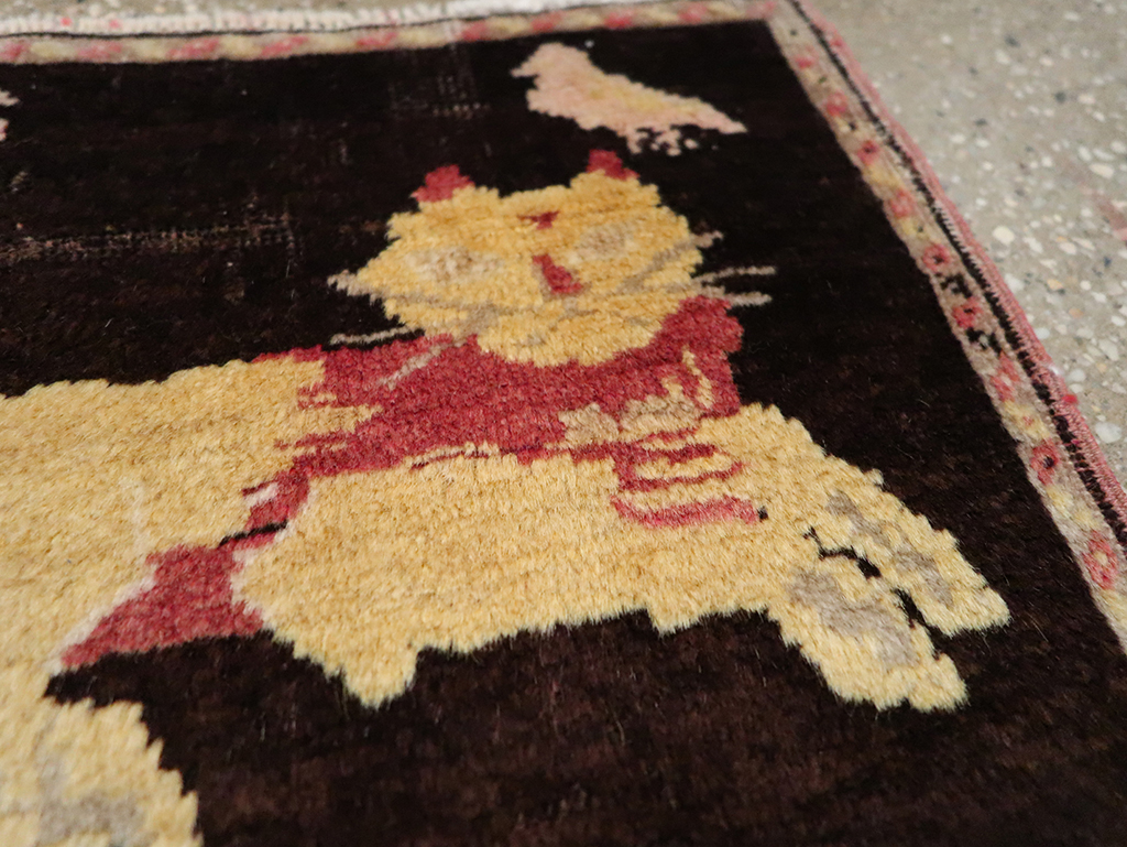 Vintage Russian Karabagh Pictorial Rug (Pair: 2 of 2), No.26989 - Gsblank