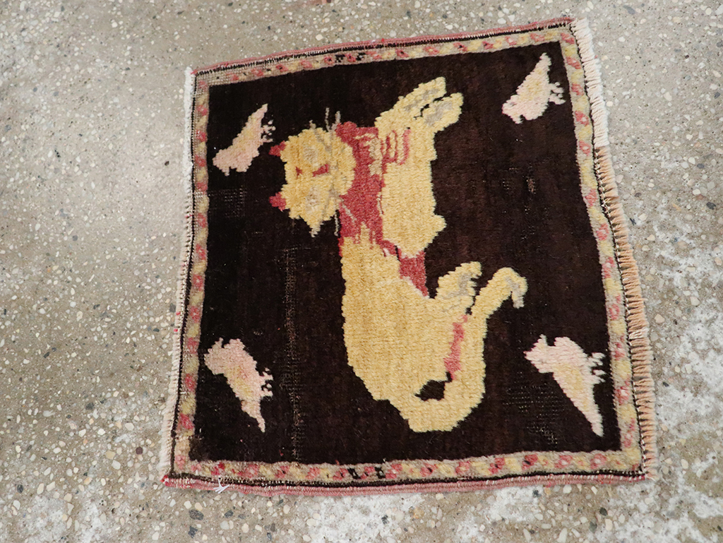 Vintage Russian Karabagh Pictorial Rug (Pair: 2 of 2), No.26989 - Gsblank