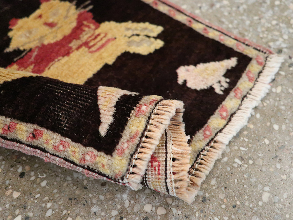 Vintage Russian Karabagh Pictorial Rug (Pair: 2 of 2), No.26989 - Gsblank