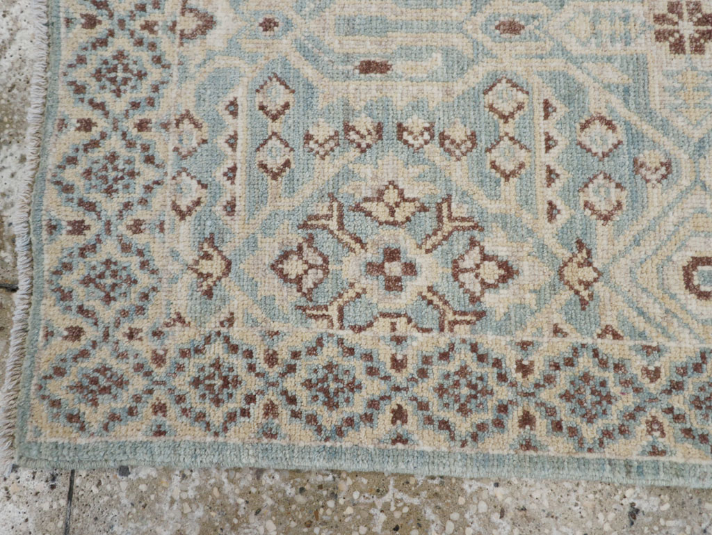 Contemporary Indian Agra Throw Rug, No.26995 - Gsblank
