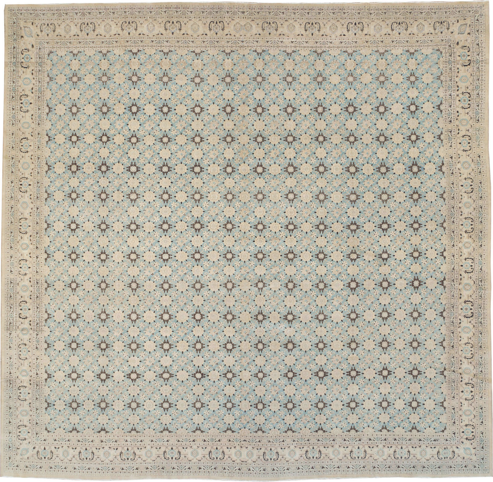Vintage Persian Mashad Square Carpet, No.27004 - Gsblank