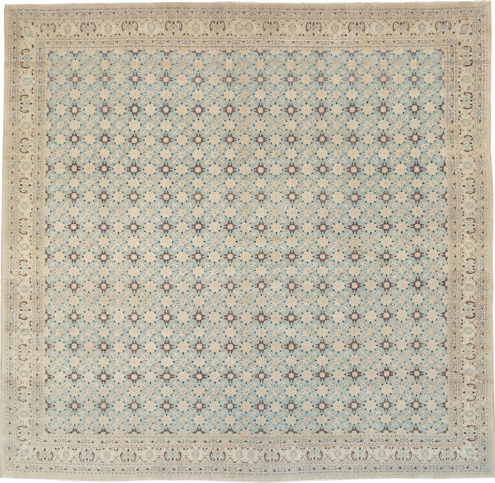 Vintage Persian Mashad Square Carpet, No.27004 - Gsblank