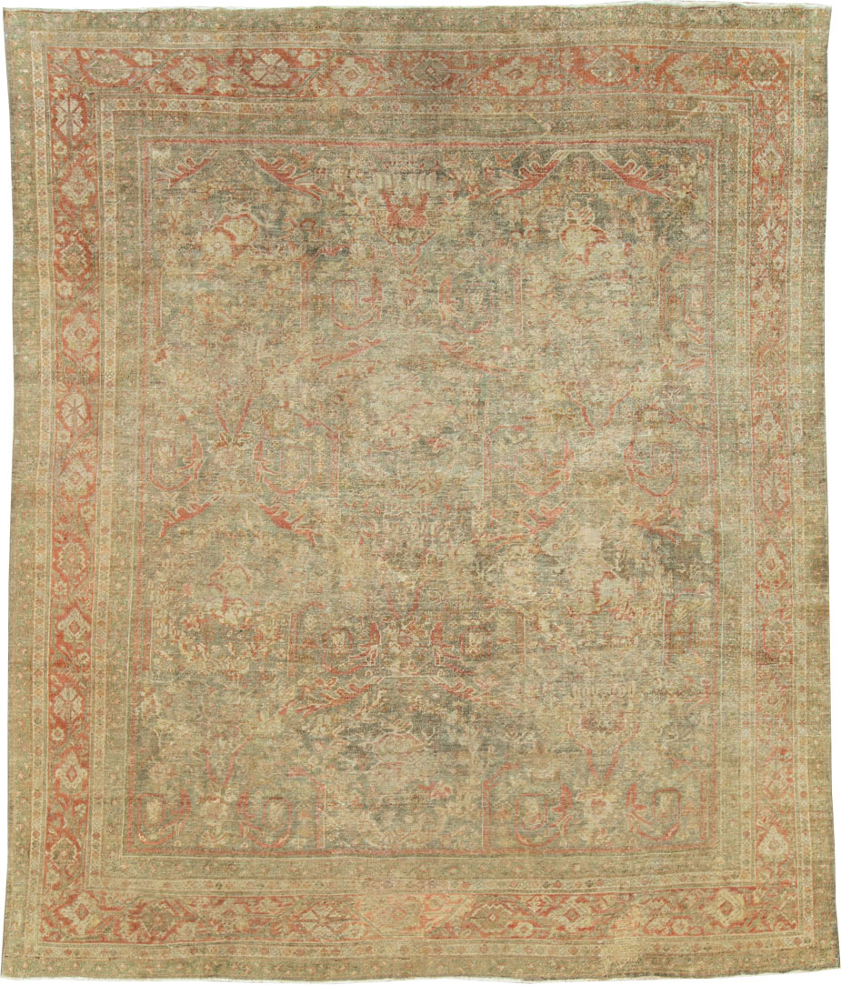 Antique Persian Mahal Distressed Carpet, No.27025 - Gsblank