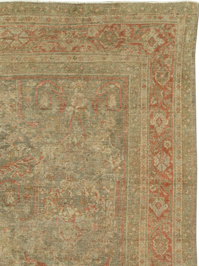 Antique Persian Mahal Distressed Carpet, No.27025 - Gsblank