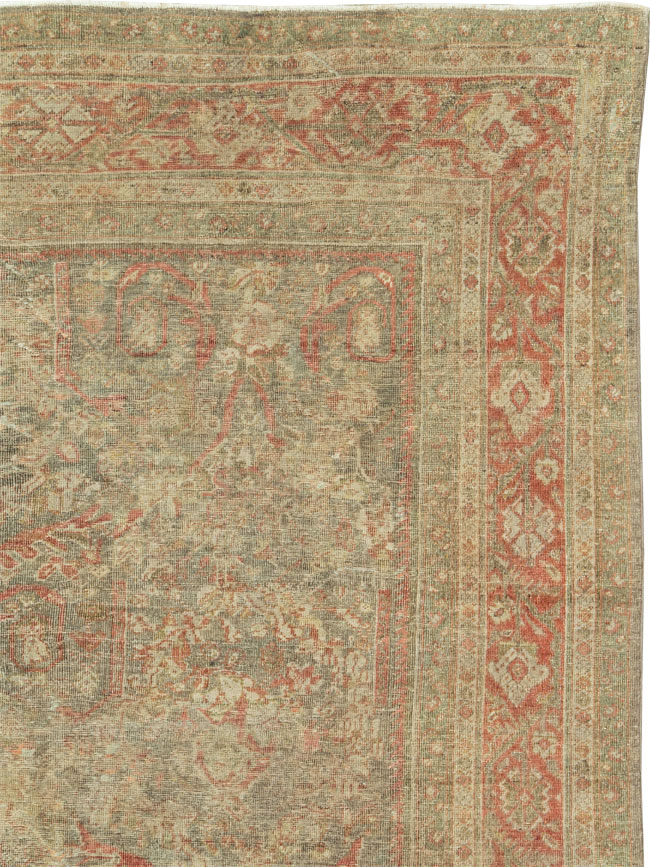 Antique Persian Mahal Distressed Carpet, No.27025 - Gsblank