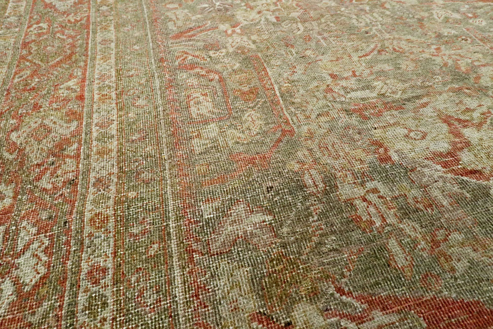 Antique Persian Mahal Distressed Carpet, No.27025 - Gsblank