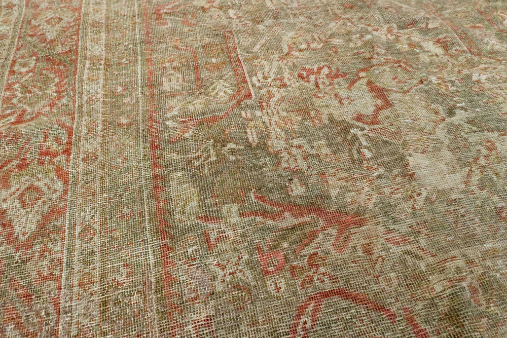 Antique Persian Mahal Distressed Carpet, No.27025 - Gsblank