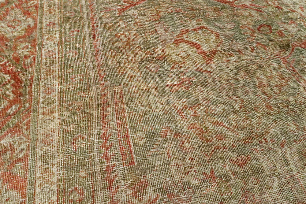 Antique Persian Mahal Distressed Carpet, No.27025 - Gsblank