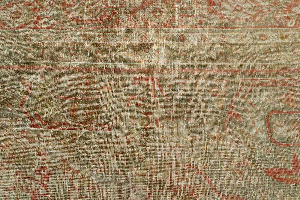 Antique Persian Mahal Distressed Carpet, No.27025 - Gsblank