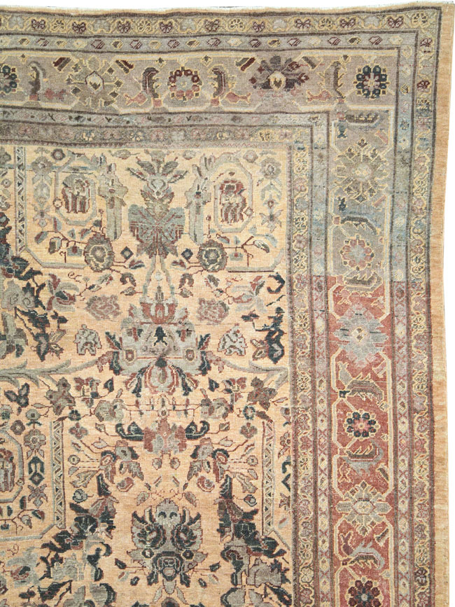 Antique Persian Mahal Carpet, No.27026 - Gsblank