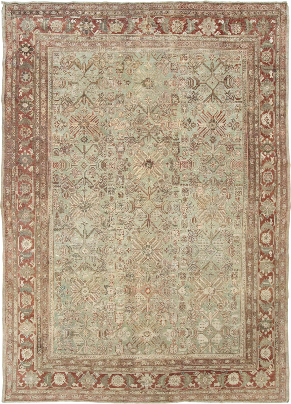 Antique Persian Mahal Room Size Carpet, No.27027 - Gsblank