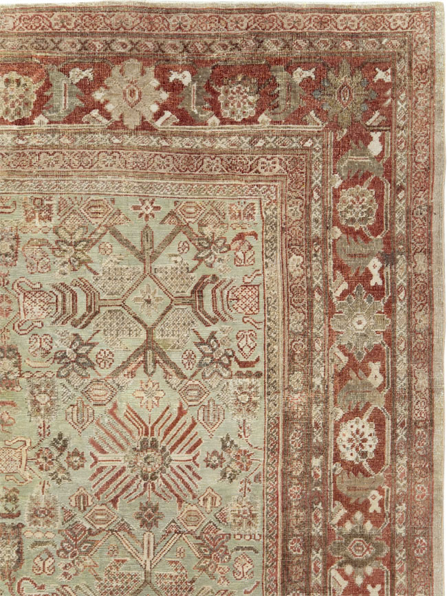 Antique Persian Mahal Room Size Carpet, No.27027 - Gsblank