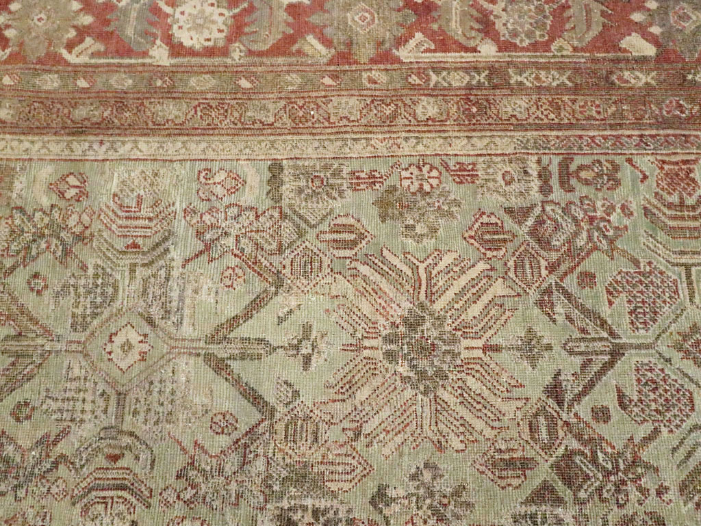 Antique Persian Mahal Room Size Carpet, No.27027 - Gsblank