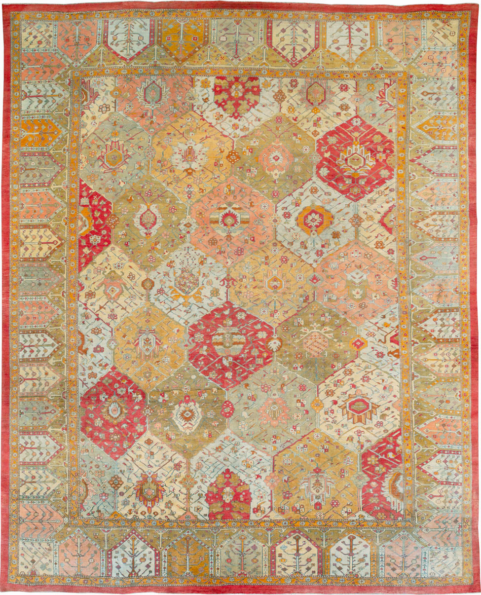 Antique Turkish Oushak Carpet, No.27028 - Gsblank