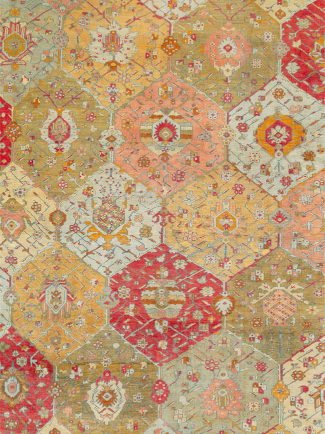Antique Turkish Oushak Carpet, No.27028 - Gsblank