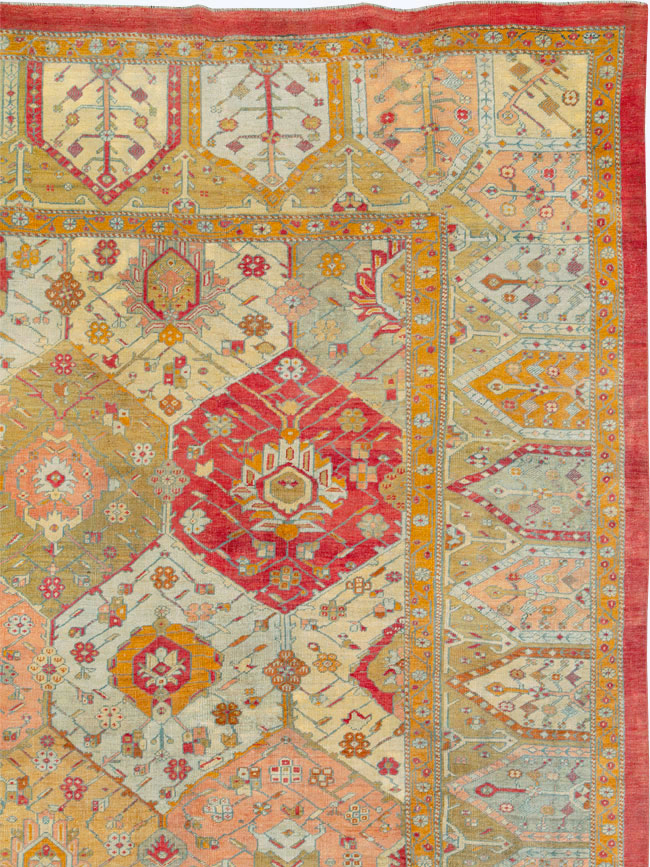 Antique Turkish Oushak Carpet, No.27028 - Gsblank