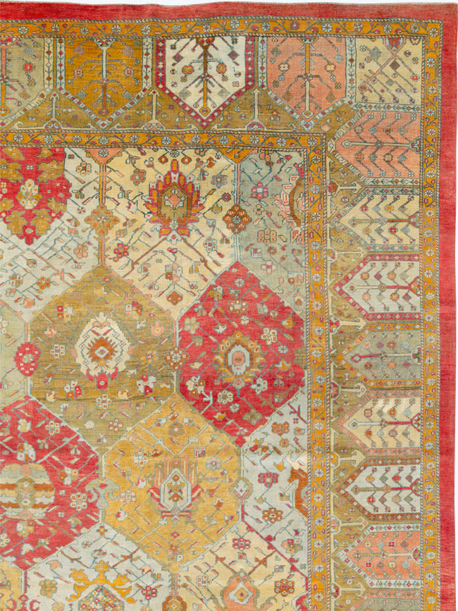 Antique Turkish Oushak Carpet, No.27028 - Gsblank