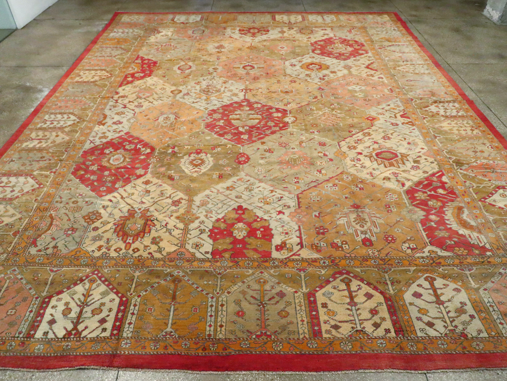 Antique Turkish Oushak Carpet, No.27028 - Gsblank
