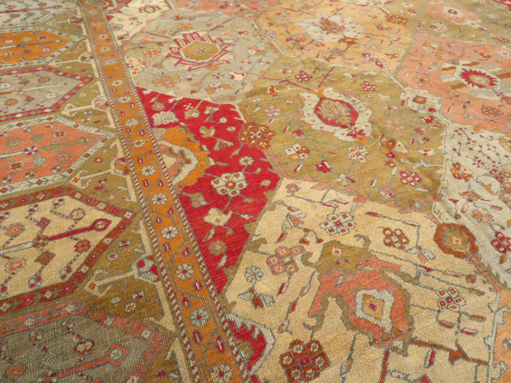 Antique Turkish Oushak Carpet, No.27028 - Gsblank