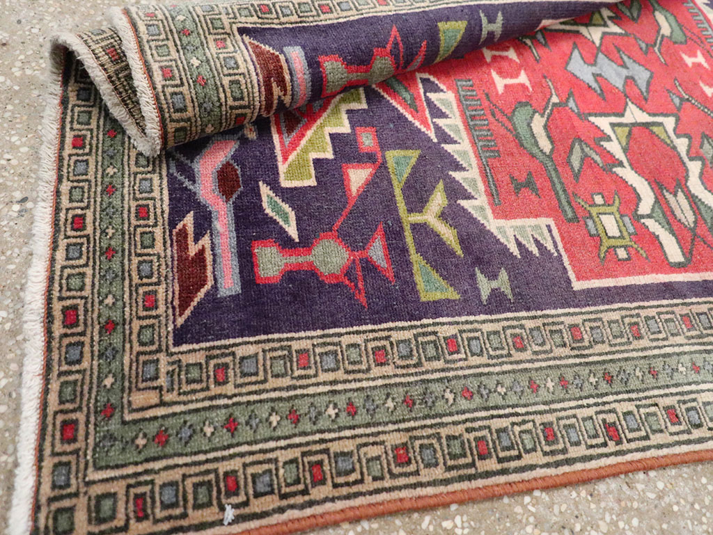 Vintage Persian Ardabil Throw Rug , No.27043 - Gsblank